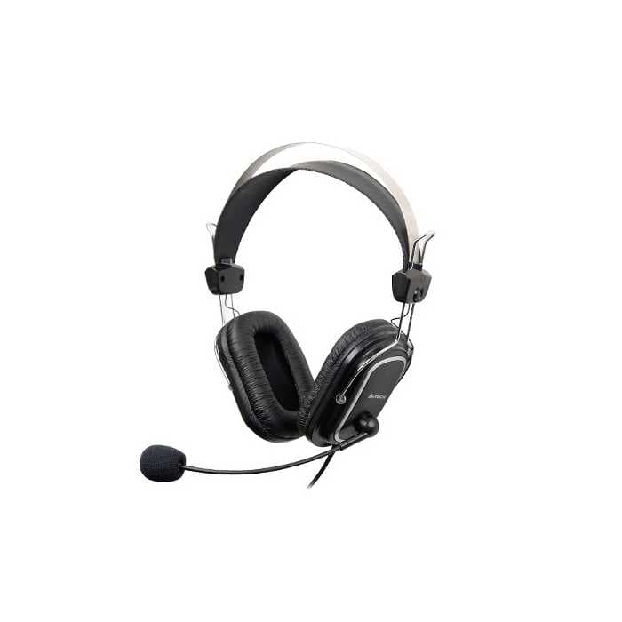 Наушники с микрофоном A4Tech HS-50, Black, 20-20000Ghz, 97dB, 2 x mini jack 3.5 mm, 40mm, 2m