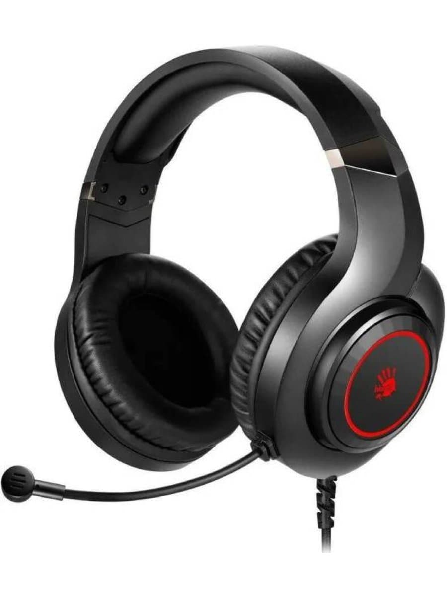 Наушники с микрофоном A4Tech Bloody G220S, Black/Red, 20-20000Ghz, 100dB, 44dB(mic), USB, 2m