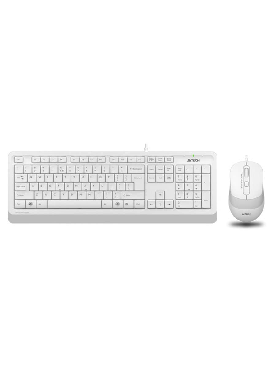Комплект клавиатура и мышь A4Tech Fstyler F1010, Оптическая Мышь, USB, 1600DPI, Длина кабеля 1,5 метра, Анг/Рус, Синий