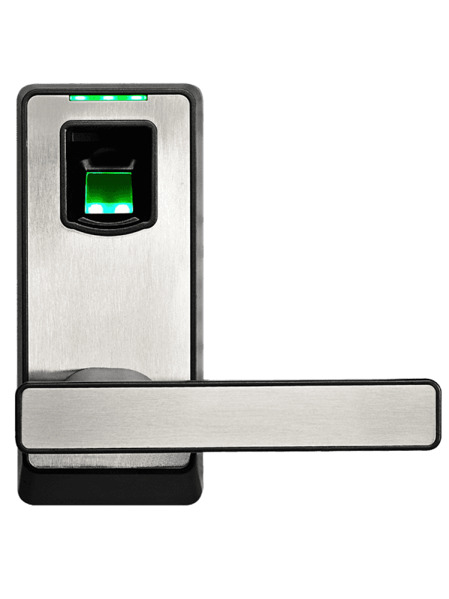 Биометрический замок ZKTECO PL10/Left Fingerprint Lock. Left "Rugged ABS Plastic Casing User Capacity: 90 Door Thickness: 30-60 mm Backset: 60 or 70 mm(adjustable) Color Option: Black optional