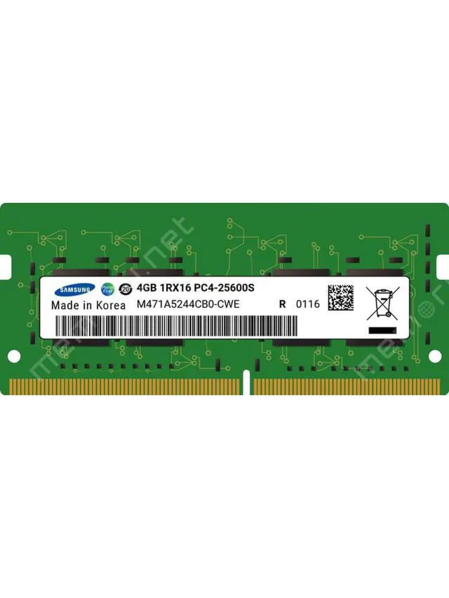 Оперативная память для ноутбука DDR4 SODIMM 4GB Samsung PC-4 (3200MHz) -S