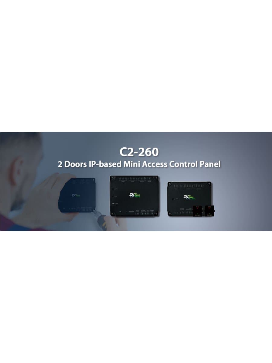 Сетевой контроллер ZKTECO C2-260 Networked Control Panel "One-door Two-way Controller; CPU:32bit MIPS CPU RAM:32M bits; Flash Memory:64M bits; User:30, 000; Event Buffer: 200, 000