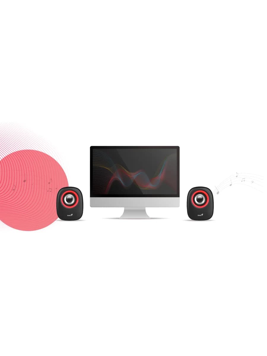 Акустическая система Genius SP-Q160 Dark Grey, 6W (3W x 2), USB питание, 150Hz-20KHz, 1,5 м, 3,5 мм