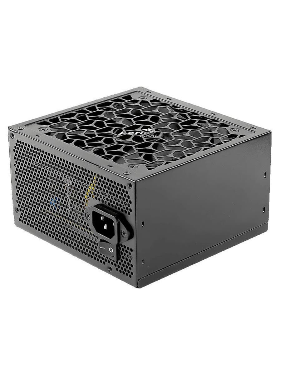 Блок питания 650W Aerocool AERO WHITE 650, 650W, ATX, APFC, 80 PLUS Standart, 24+8 pin, 24+4 pin, 20+4 pin, 5*Sata, 3*Molex, 4*PCI-E 6+2 pin, вентилятор 12 см, кабель питания, чёрный
