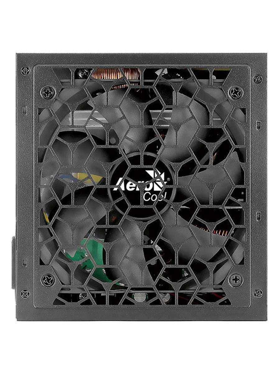 Блок питания 650W Aerocool AERO WHITE 650, 650W, ATX, APFC, 80 PLUS Standart, 24+8 pin, 24+4 pin, 20+4 pin, 5*Sata, 3*Molex, 4*PCI-E 6+2 pin, вентилятор 12 см, кабель питания, чёрный