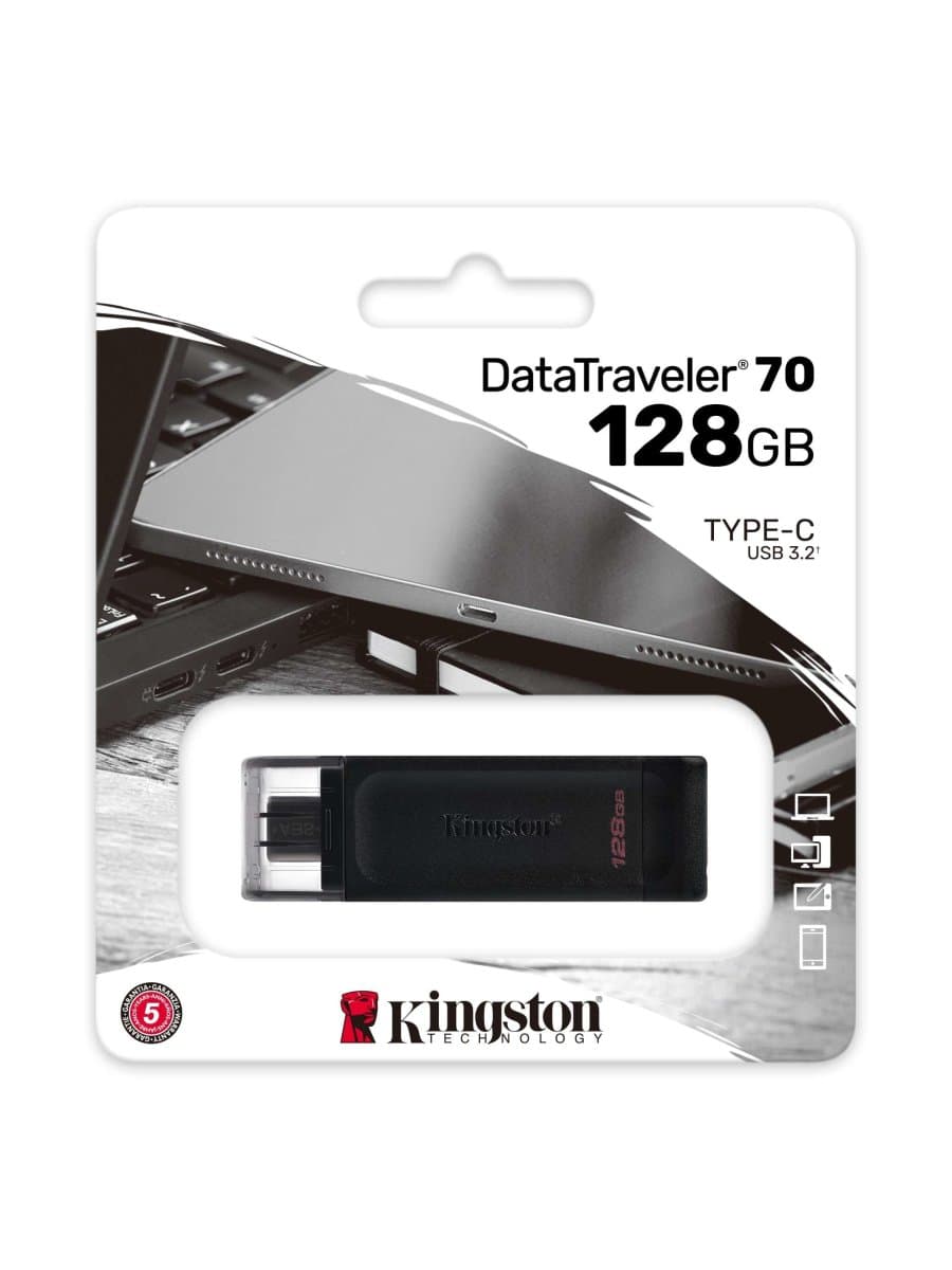 Флешка 128GB USB-C 3.2 Kingston Data Traveler 70 [DT70/128]