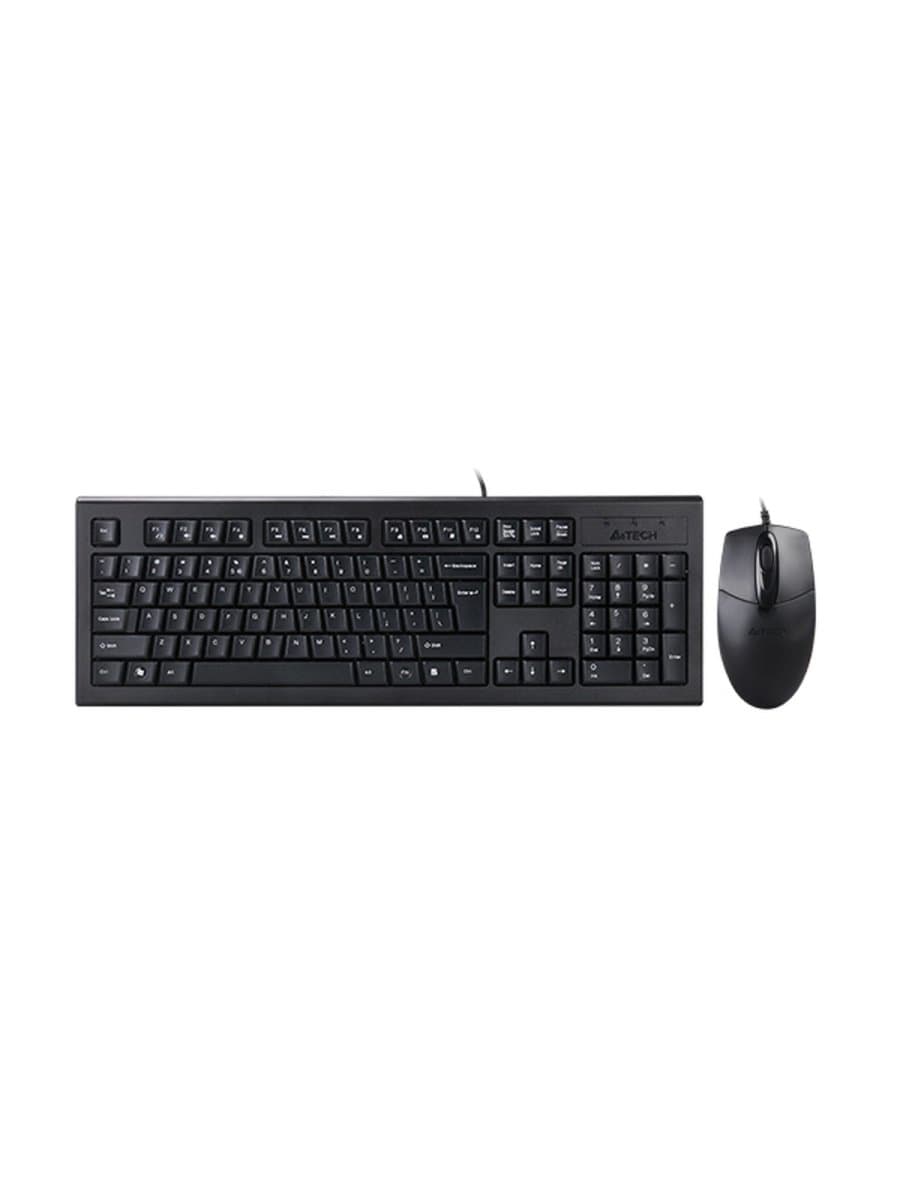 Комплект клавиатура и мышь A4TECH KR-8572 (KR-85+OP-720), мембранная, 104btns, 1200dpi, 4btns, USB, 1.5 м, Черный