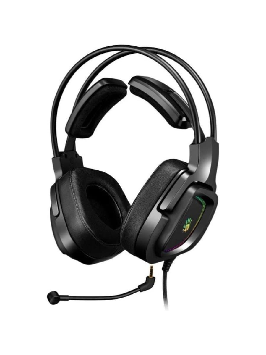 Наушники с микрофоном A4Tech Bloody G575P, Дуговые, 3.5mm MiniJack +USB, 20Hz-20kHz, 105dB/-44dB, Длина кабеля 2 м, стереозвук, Черный