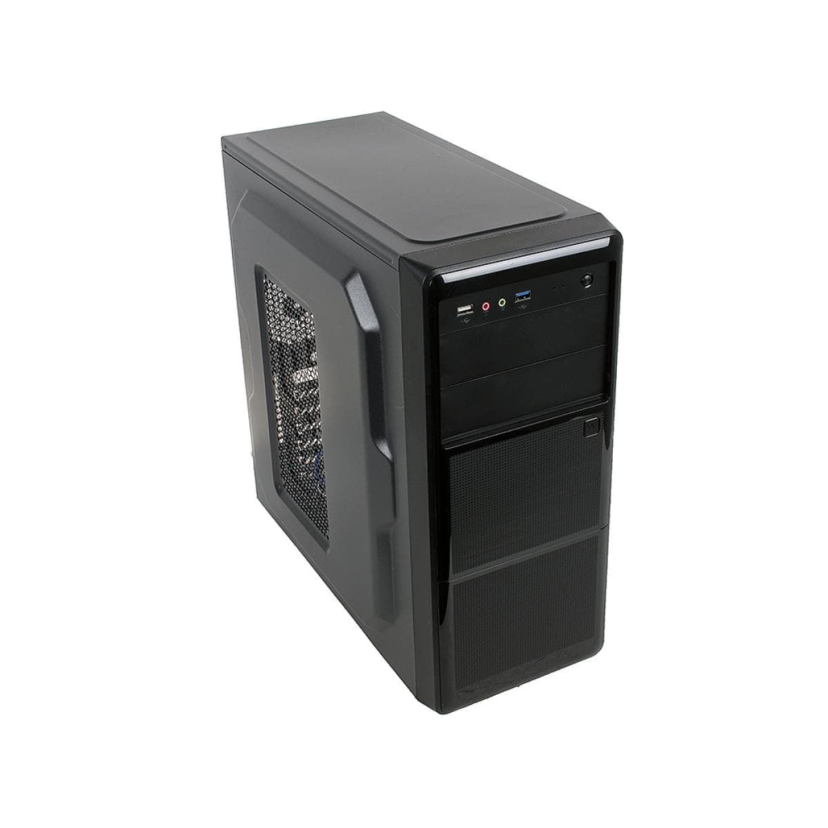 Корпус Aeromax WSC-3151 Black with USB, Audio Panel, ATX/Micro ATX, 0.4mm, USBx2.0, HD-Audio, 1x5.25"/2x3.5",VGA 310mm, CPU высота 155mm,400x170x385mm,Без Б/П