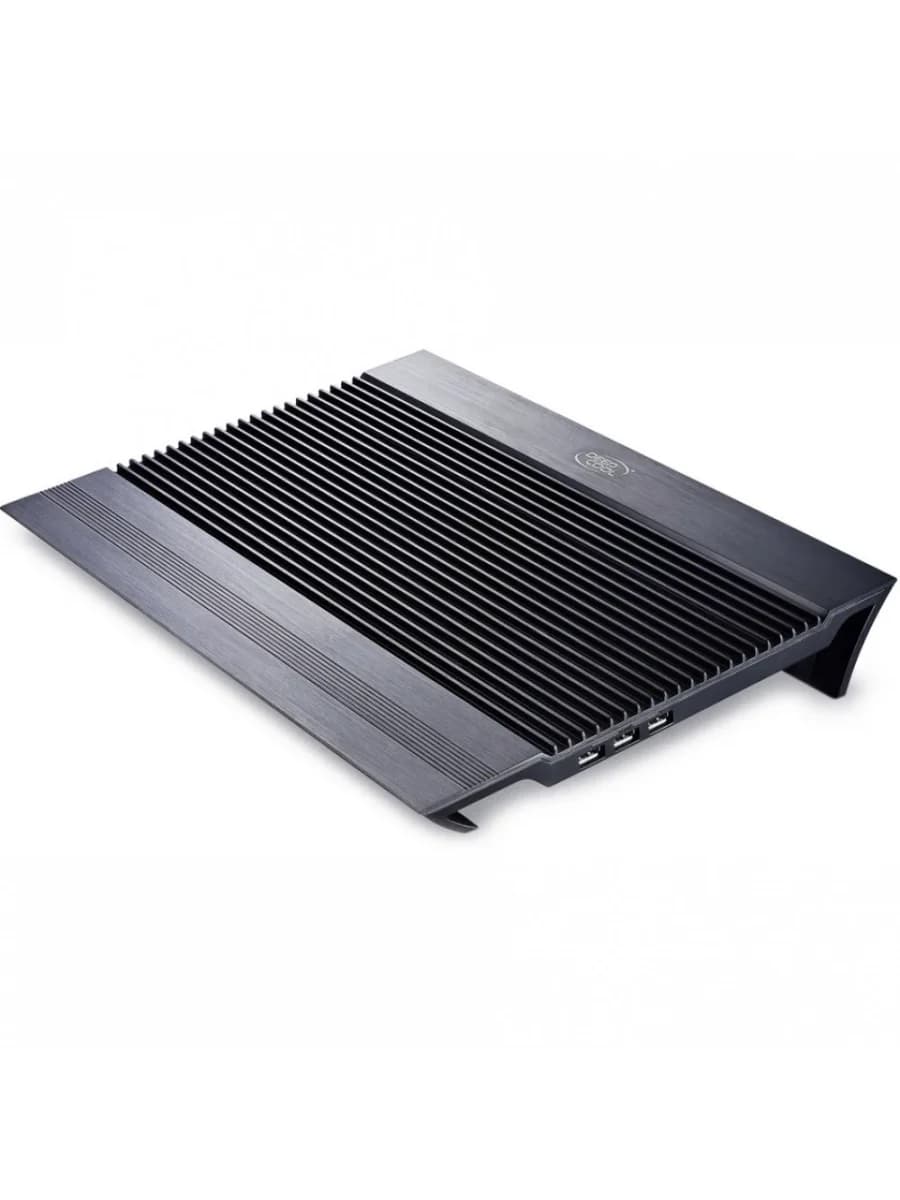 Охлаждающая подставка для ноутбука Deepcool N8 Black DP-N24N-N8BK, 17, Вентилятор 2 14см, 1000±10%RPM, 4 USB 2.0, 25,1дБл, Габариты 380х278х55мм, Чёрный