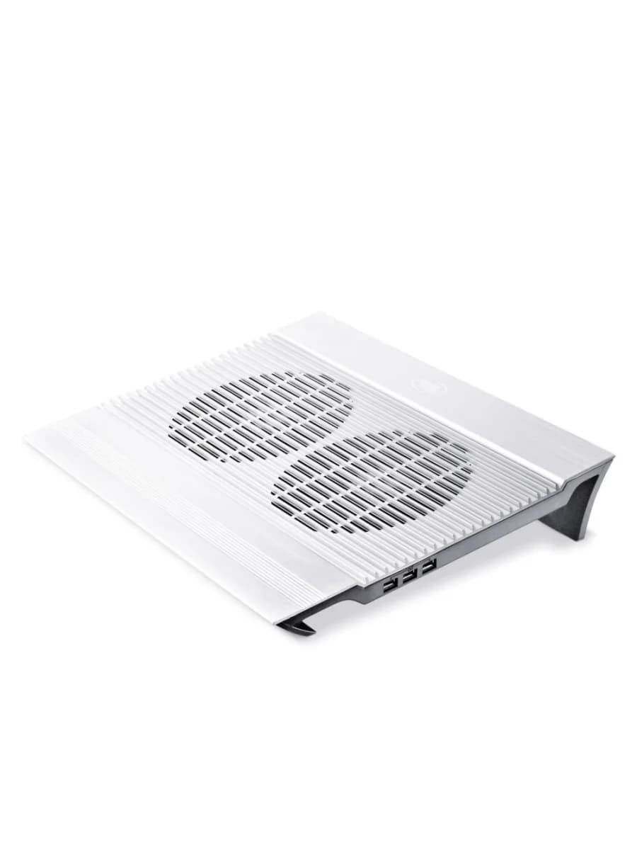 Охлаждающая подставка для ноутбука Deepcool N8 Silver DP-N24N-N8SR, 17, Вентилятор 2 14см, 1000±10%RPM, 4 USB 2.0, 25,1дБл, Габариты 380х278х55мм, Серебристый