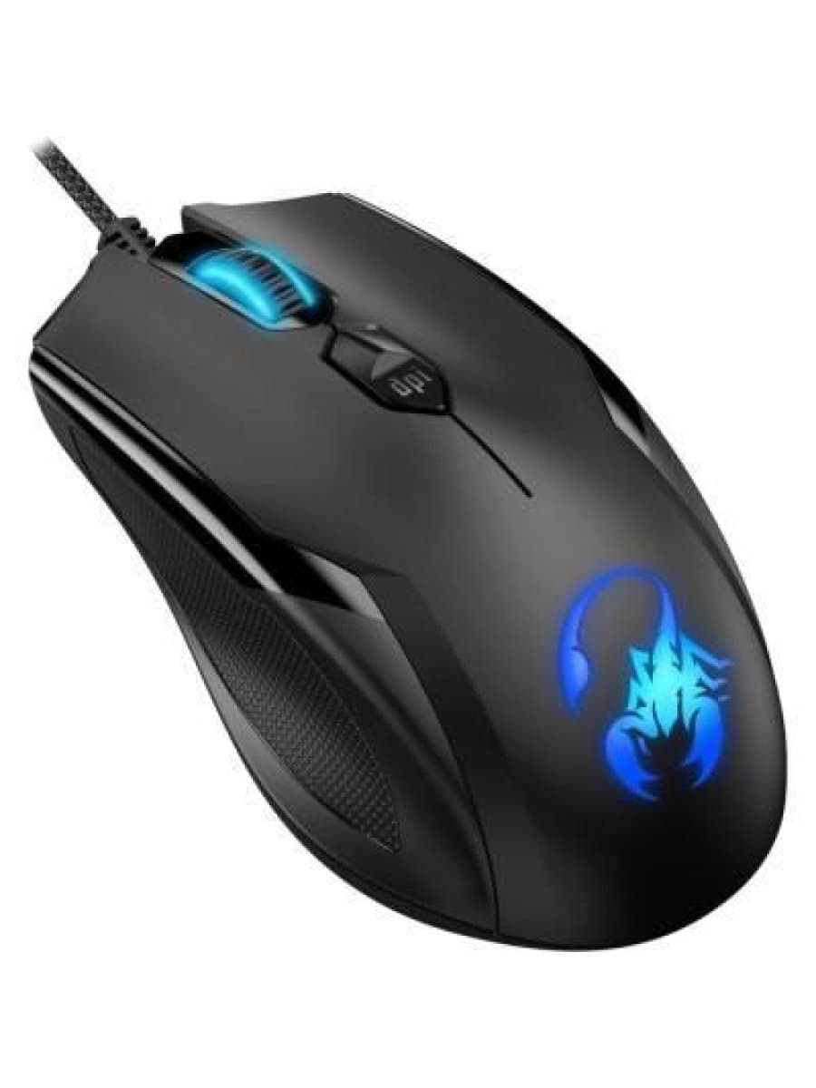 Мышь Genius Ammox X1-600, Оптическая, 3200dpi, 4 кнопки, проводная, подсветка, USB, 1,8м, Черный