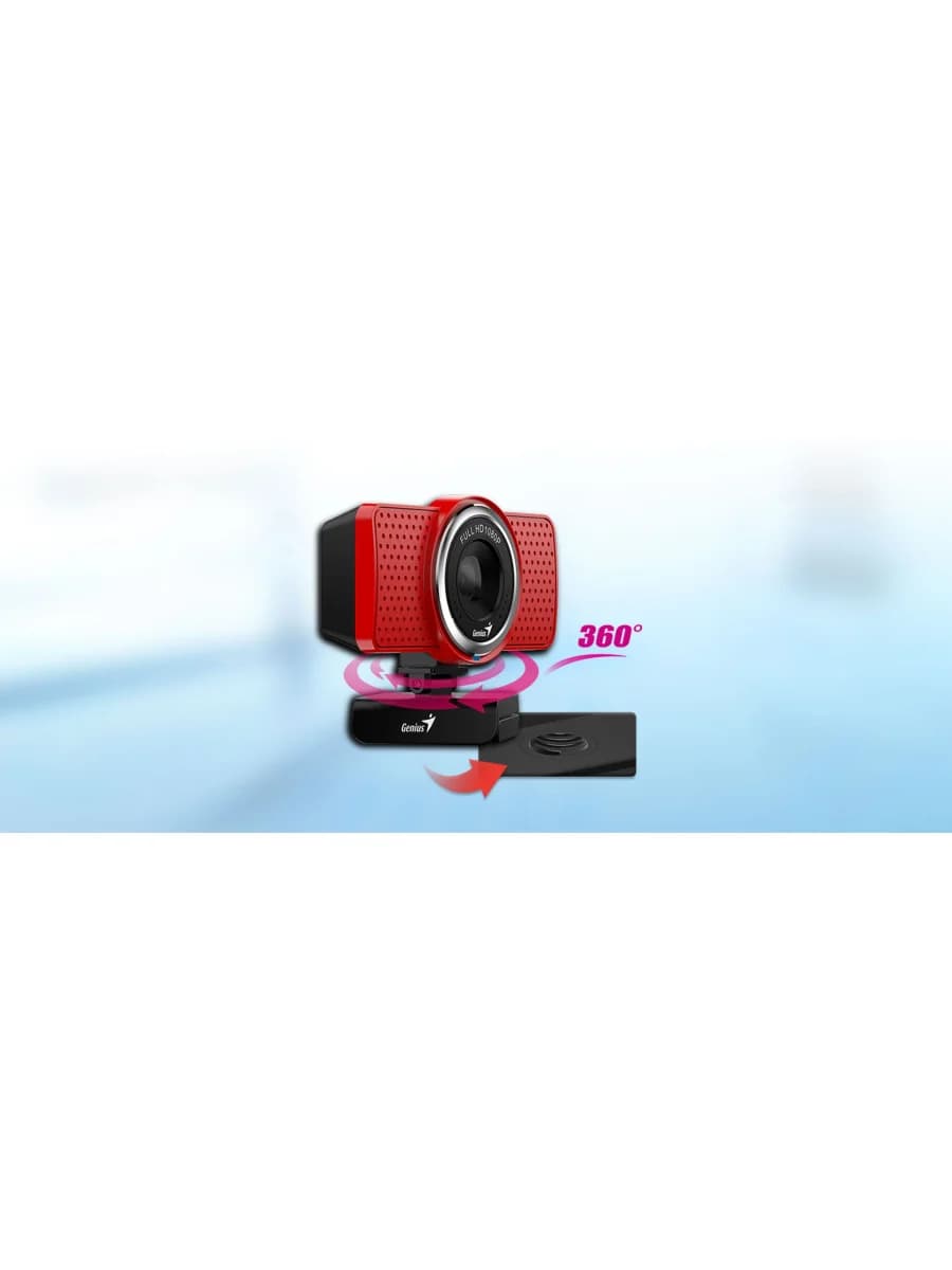 Вебкамера Genius ECam 8000, USB, 1920x1080, 2.0Mpx, Микрофон, Крепление: зажим, Кабель 1.5 метра, Чёрный