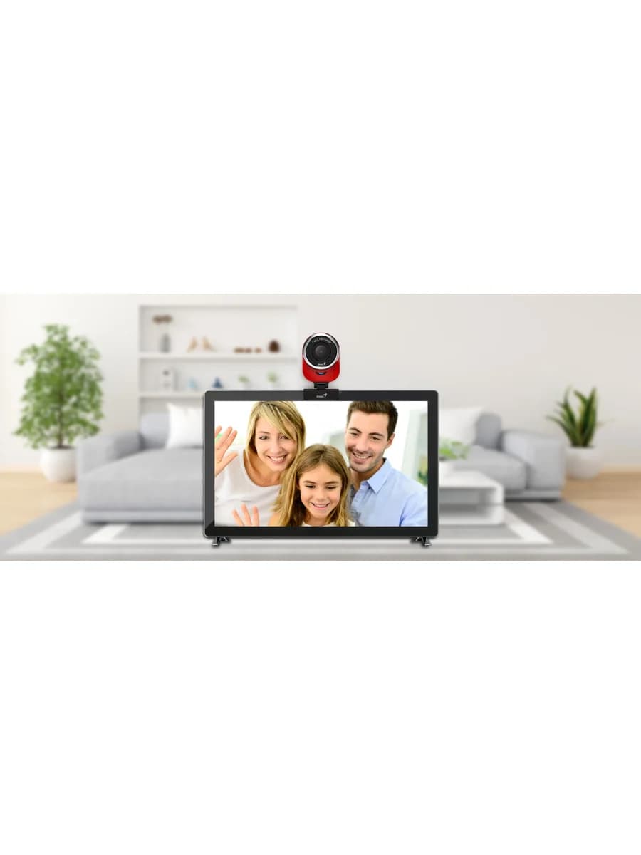Вебкамера Genius QCam 6000, USB, 1920x1080, 2.0Mpx, Микрофон, Крепление: зажим, Кабель 1.5 метра, Чёрный