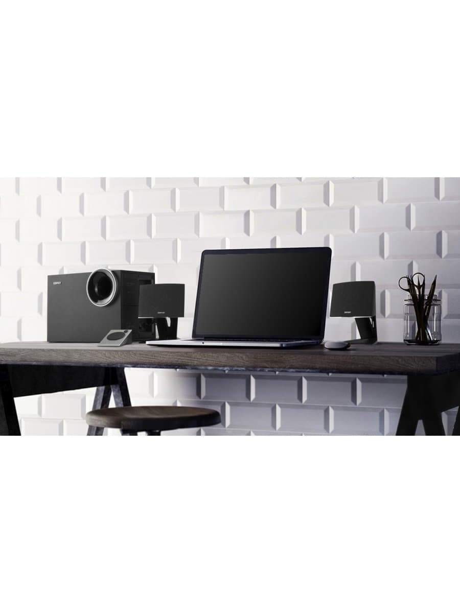 Акустическая система Edifier M203BT 2.1, Bluetooth 5.0, AUX, Пульт управления, Черный