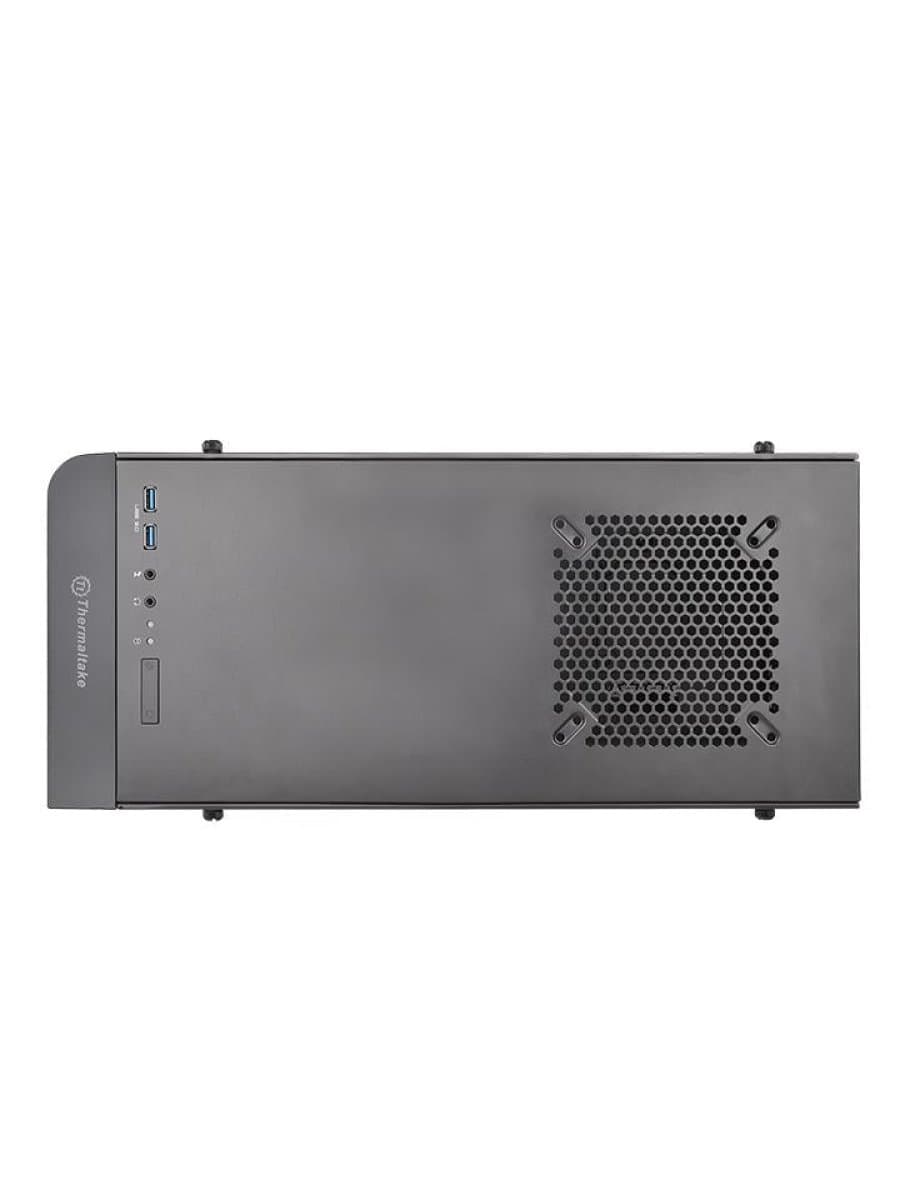 Корпус Thermaltake View 21 TG, CA-1I3-00M1WN-00, ATX/Micro ATX/Mini-ITX, USB 2*3.0, Куллер1*120 мм (з/п), Высота CPU куллера до 160 мм, VGA до 410 мм, 2*3.5"/2*2.5", 471*224*492, Без Б/П, Чёрный