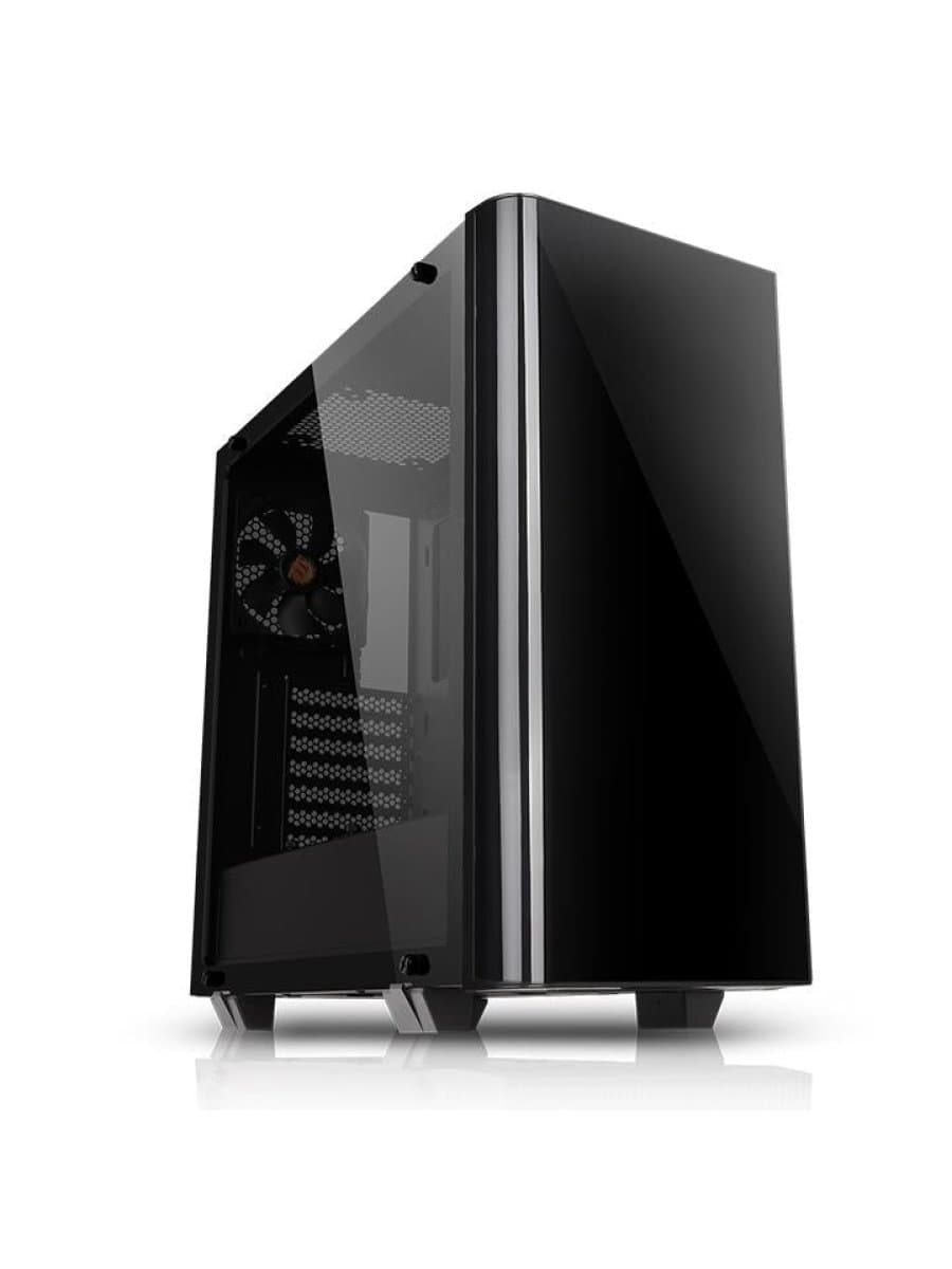 Корпус Thermaltake View 21 TG, CA-1I3-00M1WN-00, ATX/Micro ATX/Mini-ITX, USB 2*3.0, Куллер1*120 мм (з/п), Высота CPU куллера до 160 мм, VGA до 410 мм, 2*3.5"/2*2.5", 471*224*492, Без Б/П, Чёрный