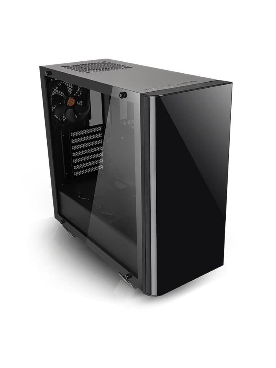 Корпус Thermaltake View 21 TG, CA-1I3-00M1WN-00, ATX/Micro ATX/Mini-ITX, USB 2*3.0, Куллер1*120 мм (з/п), Высота CPU куллера до 160 мм, VGA до 410 мм, 2*3.5"/2*2.5", 471*224*492, Без Б/П, Чёрный