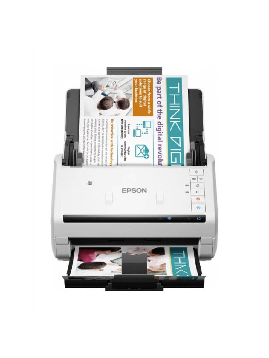 Сканер Epson WorkForce DS-770II A4, 600*600dpi, 45/90ppm, автоподача 100лист., двустороннее сканирование, сканирование длинных документов, USB 3.0, серый
