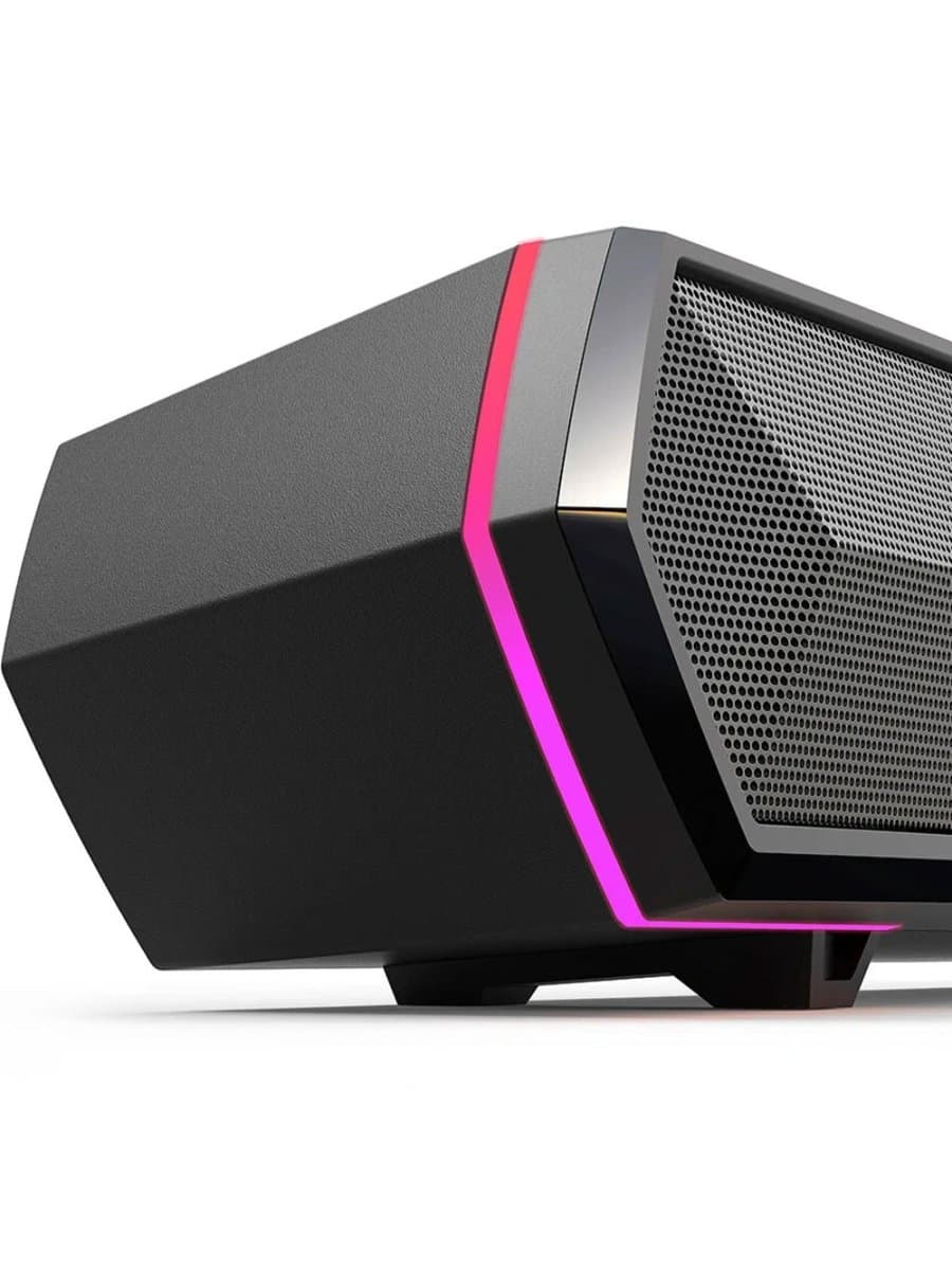 Беспроводная колонка Edifier MG300, 2.5W + 2.5W, 52mm drivers, ? 85dB (A), Bluetooth v5.3, USB-A 5V, USB-A Soundcard, RGB, 80Hz-20000Hz, 485mmx70mmx80mm, 0.9kg, черный