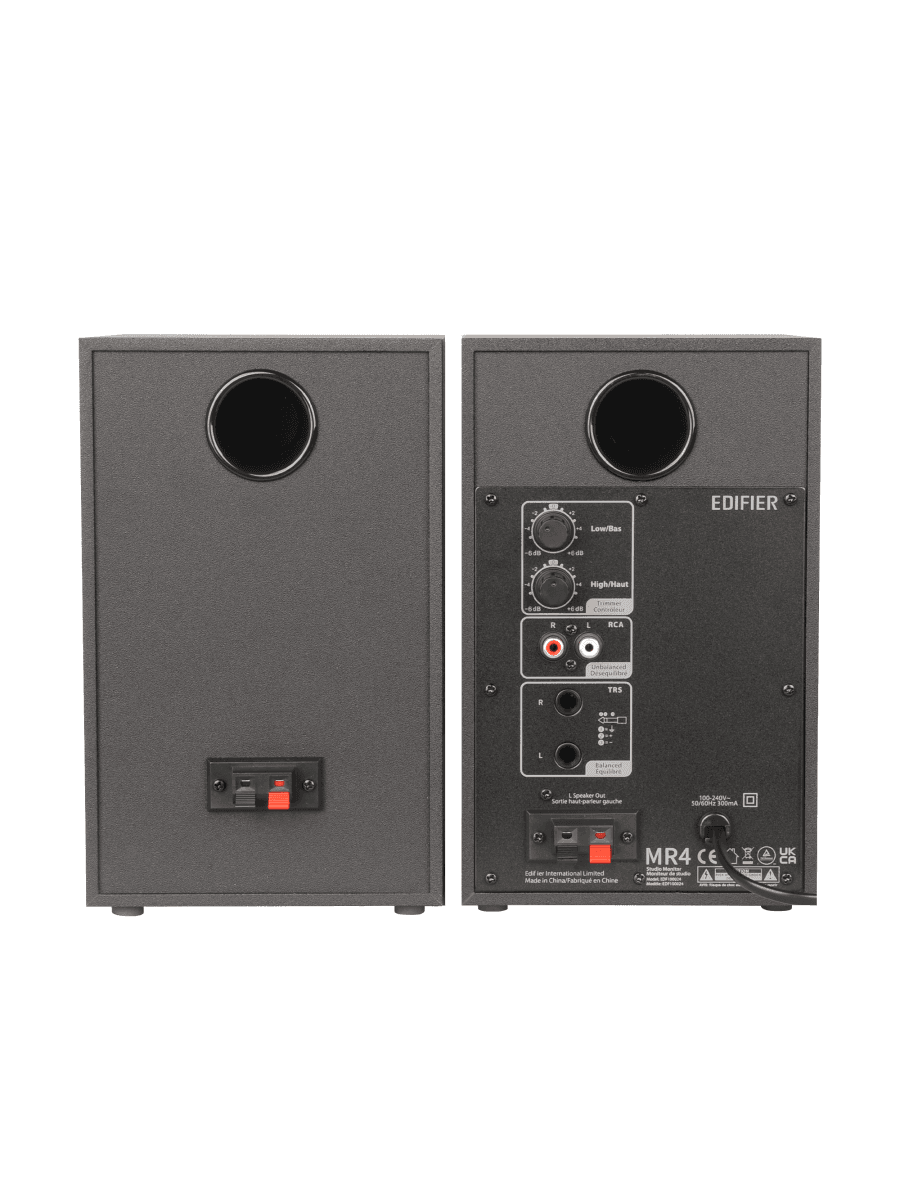 Акустическая система студийные мониторы Edifier MR4, ?85dB(A), TRS, RCA, AUX, 21W+21W, Черный