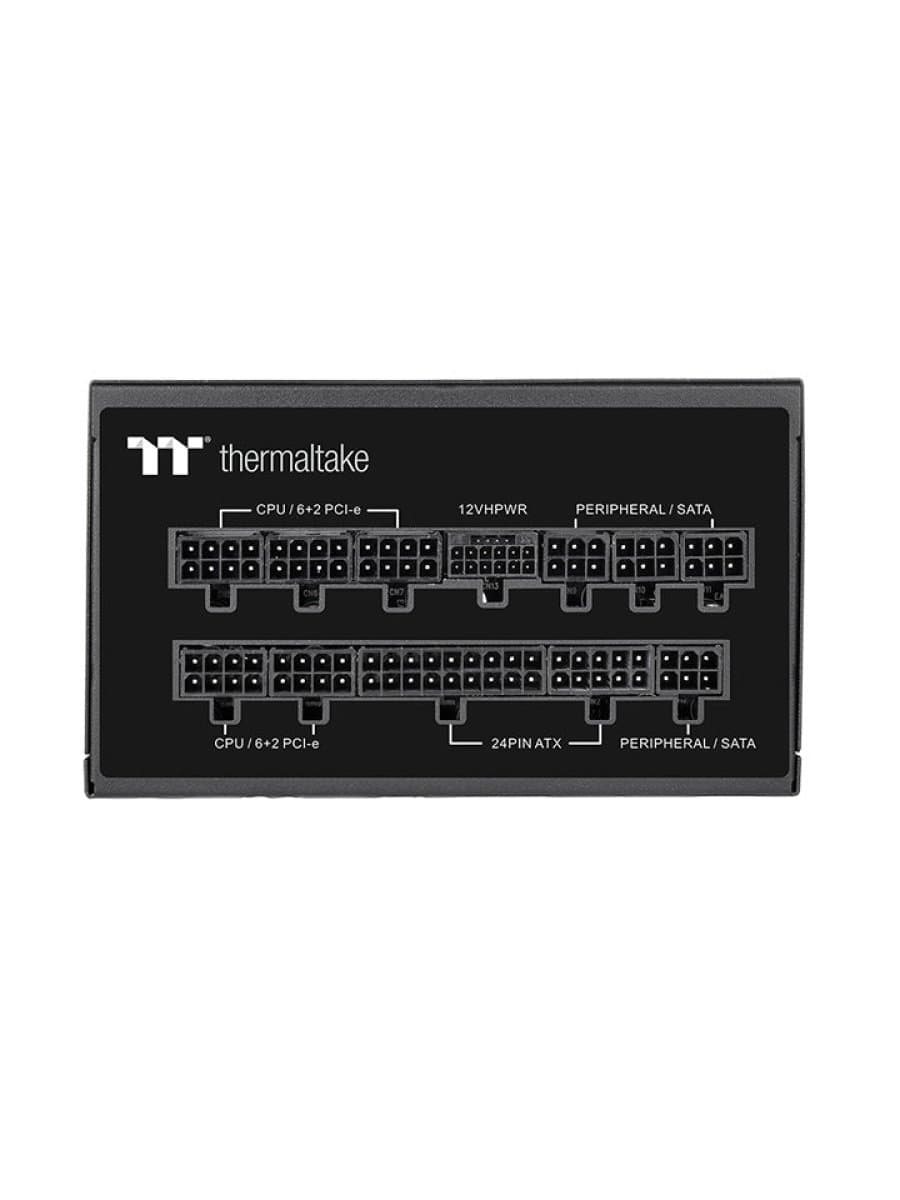 Блок питания 1200W Thermaltake, Toughpower GF, ATX, 80 PLUS®Gold, APFC,20+4 pin, 2*4+4pin,12*Sata,4*Molex,1*FDD, 2*PCI-E 6+2 pin, 1*FDD, Вентилятор 14 см, Кабель питания, Чёрный [PS-TPD-1200FNFAGE-H]