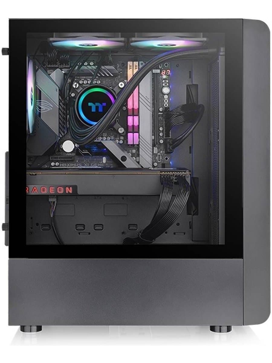 Корпус Thermaltake S200 TG ARGB/Black/Win/SPCC/Tempered Glass*1/120mm ARGB Lite Fan*3/Brown BoxCA-1X2-00M1WN-00