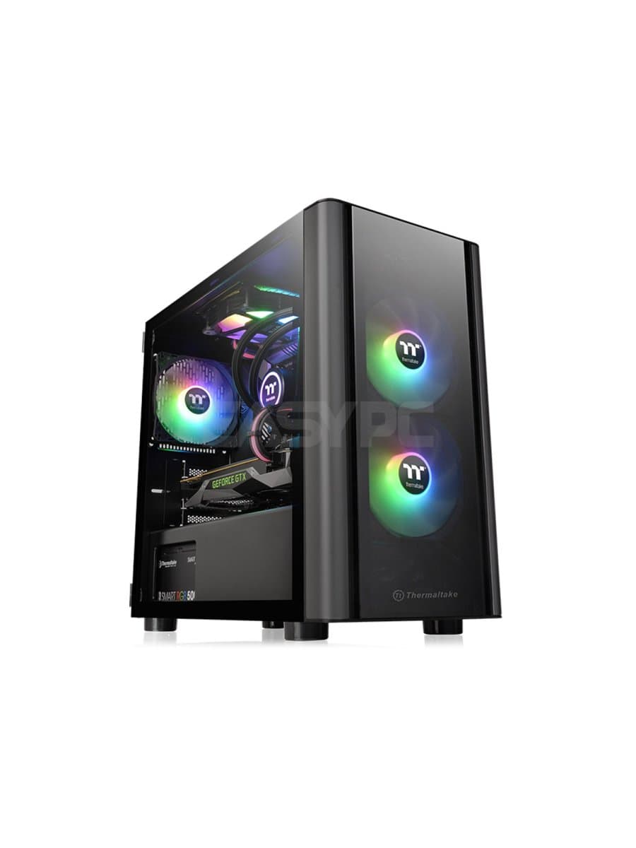 Корпус Thermaltake V150 TG CA-1R1-00S1WN-00 Micro ATX/Mini ITX USB1x3.0+2.0x2, HD-Audio, Куллер 1х120мм, Высота CPU куллера до 165мм, VGA до 330мм, 398x208x440m, Без Б/П, Черный