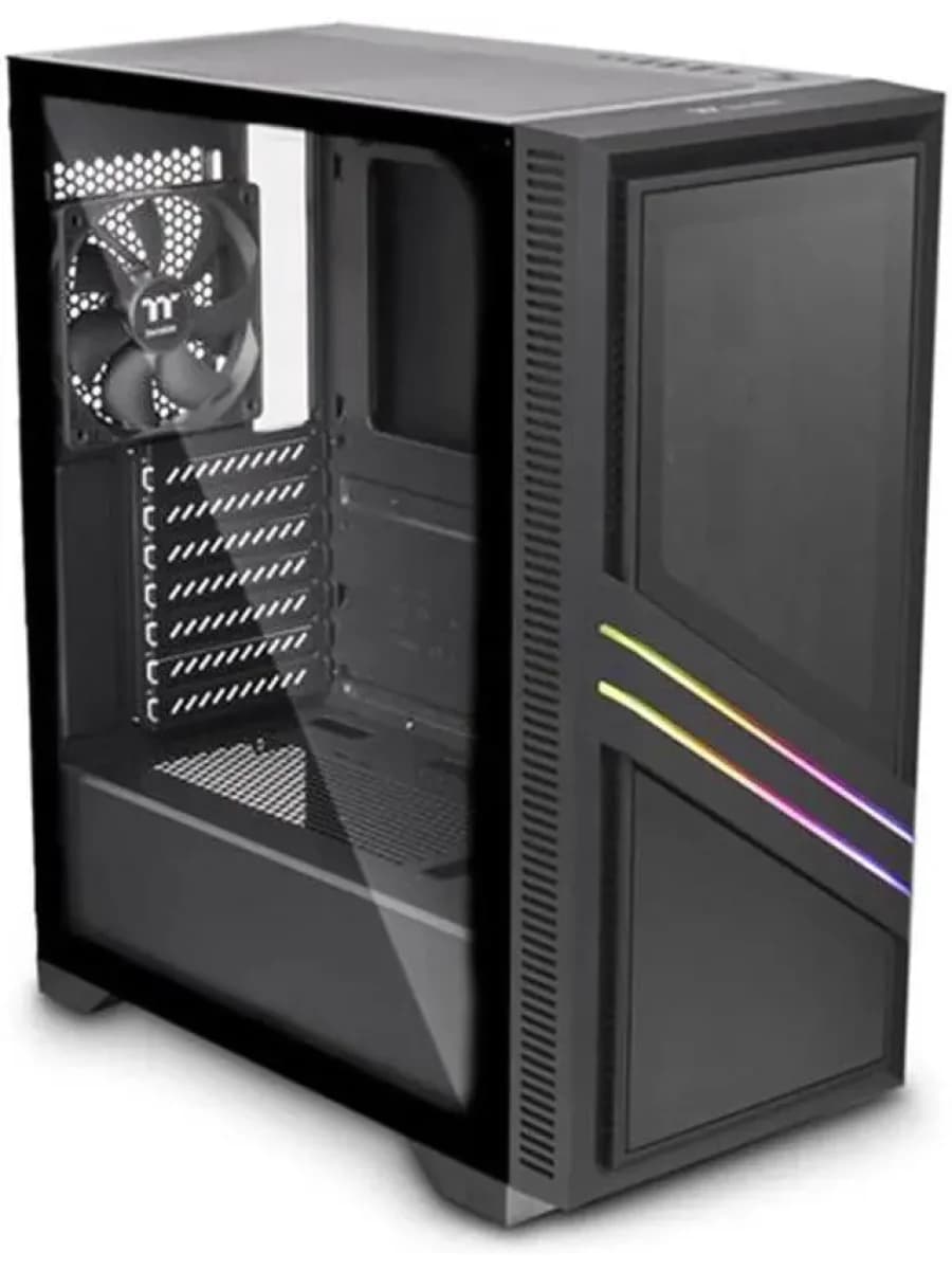 Корпус Thermaltake Versa T35 TG CA-1R7-00M1WN-00 ATX/Micro ATX/Mini ITX USB1x3.0+2x2.0, HD-Audio, Куллер 1х120мм RGB, Высота CPU куллера до 150мм, VGA до 300мм, 416x210x480m, Без Б/П, Черный