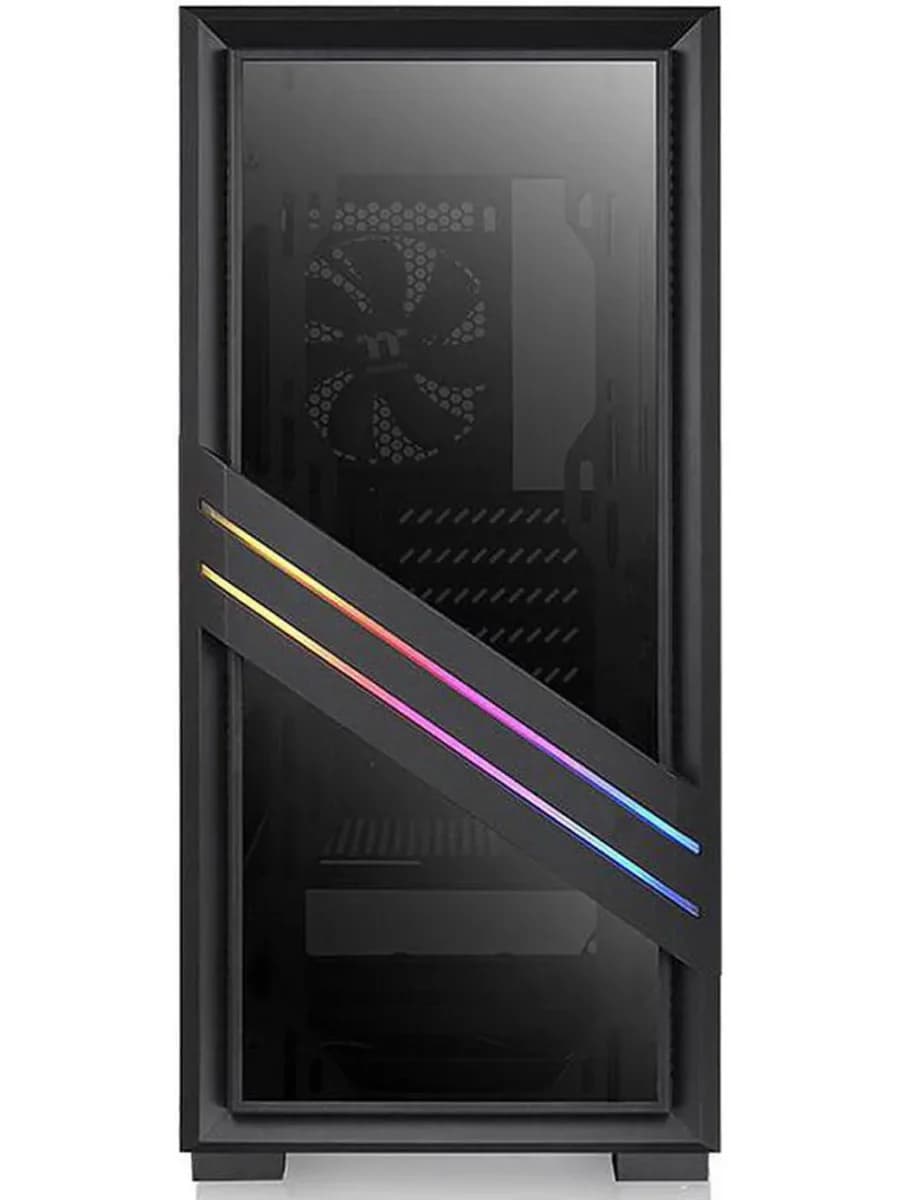 Корпус Thermaltake Versa T35 TG CA-1R7-00M1WN-00 ATX/Micro ATX/Mini ITX USB1x3.0+2x2.0, HD-Audio, Куллер 1х120мм RGB, Высота CPU куллера до 150мм, VGA до 300мм, 416x210x480m, Без Б/П, Черный
