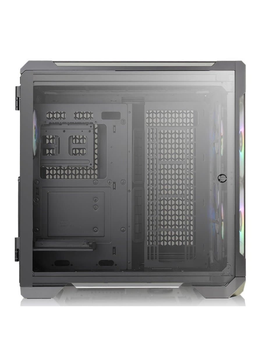 Корпус Thermaltake View 51 TG CA-1Q6-00M1WN-00 Micro ATX/Mini ITX USB2x3.0+2.0x2+1xTypeC, HD-Audio, Куллер 1х120мм+ 2х200мм ARGB, Высота CPU куллера до 175мм, VGA до 300мм, 550x315x525m, Без Б/П, Чер