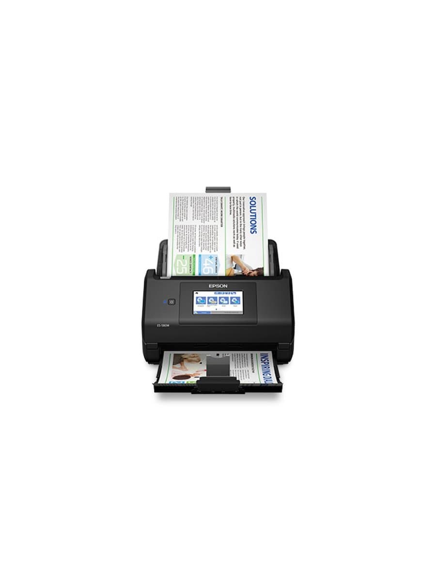 Сканер Epson WorkForce ES-580W Wireless (CIS, A4 Color, 600dpi, 35ppm, 70ipm, DADF-100 page, duplex, 30-bit input, 24-bit output, Wi-Fi, NFC, USB3.0, Black)