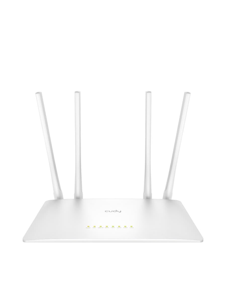 Беспроводной маршрутизатор Wi-Fi CUDY WR1200 AC1200 режимы AP/RE/WISP/Mesh Satellite, Dual-Band, 867Mb/s 5GHz+300Mb/s 2.4GHz, 5xLAN 10/100 Mbp/s, 4 антенны x5dBi, MU-MIMO, IPTV