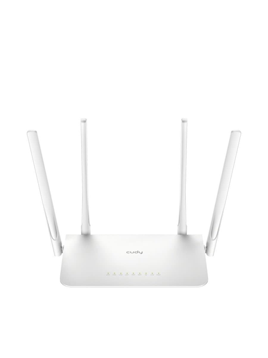 Беспроводной маршрутизатор Wi-Fi CUDY WR1300 AC1200 Gigabit Mesh режимы Router/Mesh/Repeater/WISP/Access Point, Dual-Band, 867Mb/s 5GHz+300Mb/s 2.4GHz, 5xLAN 1Gbp/s, 4 антенны x5dBi