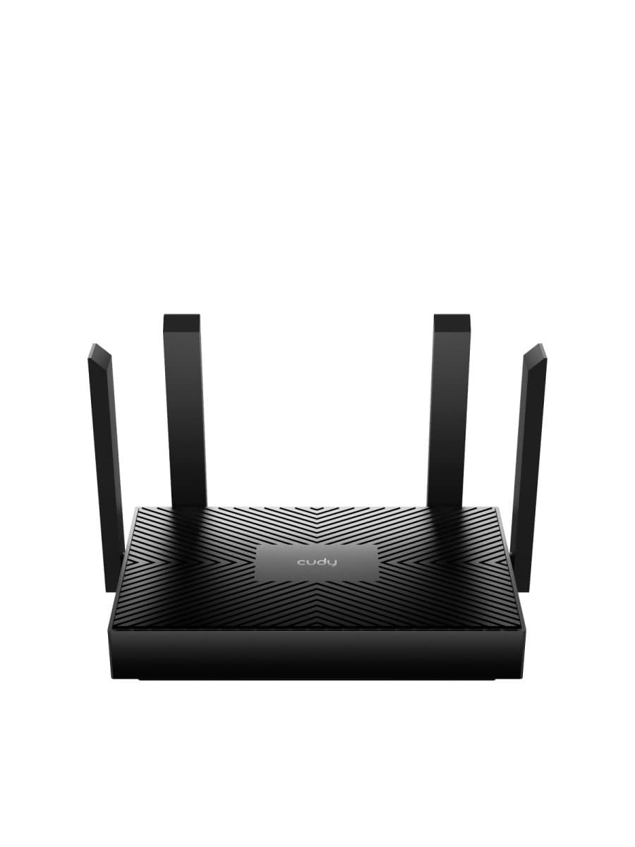 Беспроводной маршрутизатор Wi-Fi CUDY WR1500 AX1500 Gigabit 6 Dual-Band Wi-Fi 6, 1201Mb/s 5GHz+300Mb/s 2.4GHz, 4xLAN 1Gbp/s, 4 антенны x5dBi, OFDMA, MU-MIMO