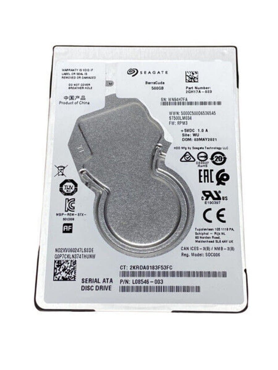 Жесткий диск HDD 500GB, Seagate, 7200rpm, 128MB Cache, SATA600, NCQ [ST500LM034] ноутбучный