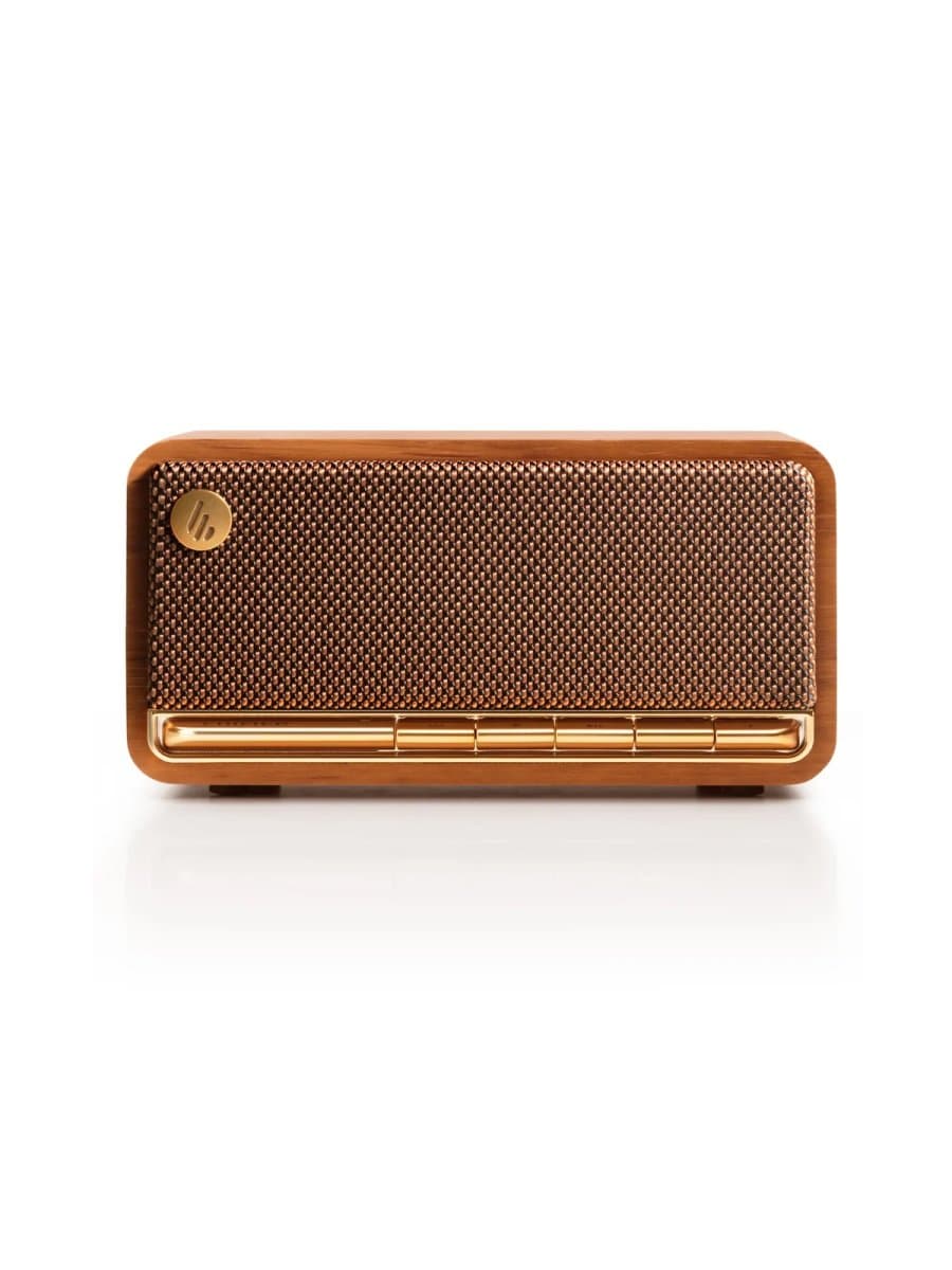 Беспроводная колонка Edifier MP230, wooden enclosure, 10W+10W, 48mm full-range, ? 80dB(A), Bluetooth v5.0, TF card, AUX, USB- 2500mAH, 10 часов звучания, 70Hz-13000Hz, 164mm?84.3mm?108.8mm, 0.85kg, коричневый