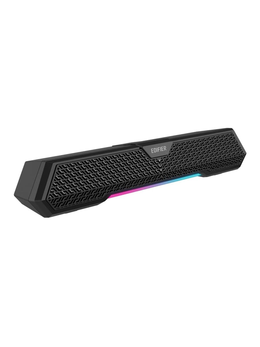 Беспроводная колонка Edifier MG250, 2.5W+2.5W (RMS), 52mm drivers, ? 85dB (A), Bluetooth v5.3, AUX, USB-A, управляемая RGB, 20 часов звучания, 80Hz-19000Hz, 383.2mmx71.2mmx86.3mm, 0.8kg, черный