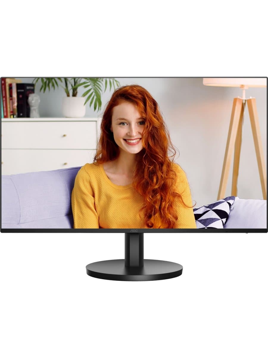 Монитор LCD 27" AOC 27B3HA2, IPS, Black, 1920x1080, 100Hz, 20000000 : 1, 250cd/m2, 178/178, 1ms, -5° ~ 23° наклон, Low Blue Ligh, Adaptive-Sync, VESA 100 x 100 мм, VGA, HDMI, выход на наушники, колонки 2x2W