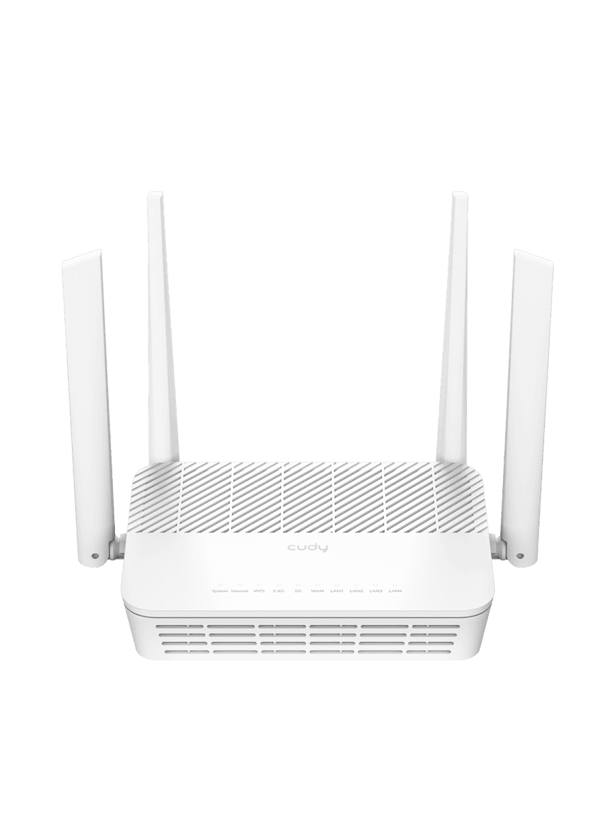 Беспроводной маршрутизатор Wi-Fi CUDY WR3000S AX3000 Gigabit Dual Band Wi-Fi 6 Mesh Router, 802.11ax/ac/a/b/g/n, 2402Mbps at 5GHz + 574Mbps at 2.4GHz, 5 x 10/100/1000Mbps Ports, 4 x 5dBi fixed antennas, PPTP/L2TP/OpenVPN/WireGuard, MU-MIMO