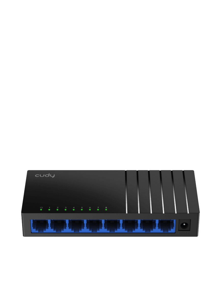 Сетевой коммутатор CUDY GS108D 8-Port Gigabit Ethernet SwitcH, 8 10/100/1000M RJ45 Ports, IGMP Snooping, Loop Detection/Prevention, 802.1p/DSCP QoS, Desktop Metal Case, Power Saving, Plug and Play, Wall-Mount
