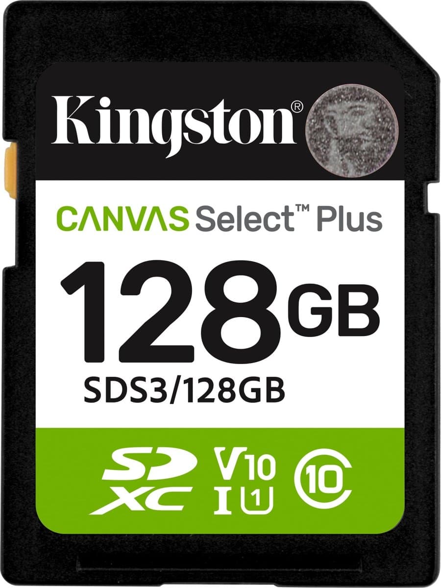 Карта памяти SD Kingston 128GB Canvas Select Plus U3/V30 [SDS3/128GB]