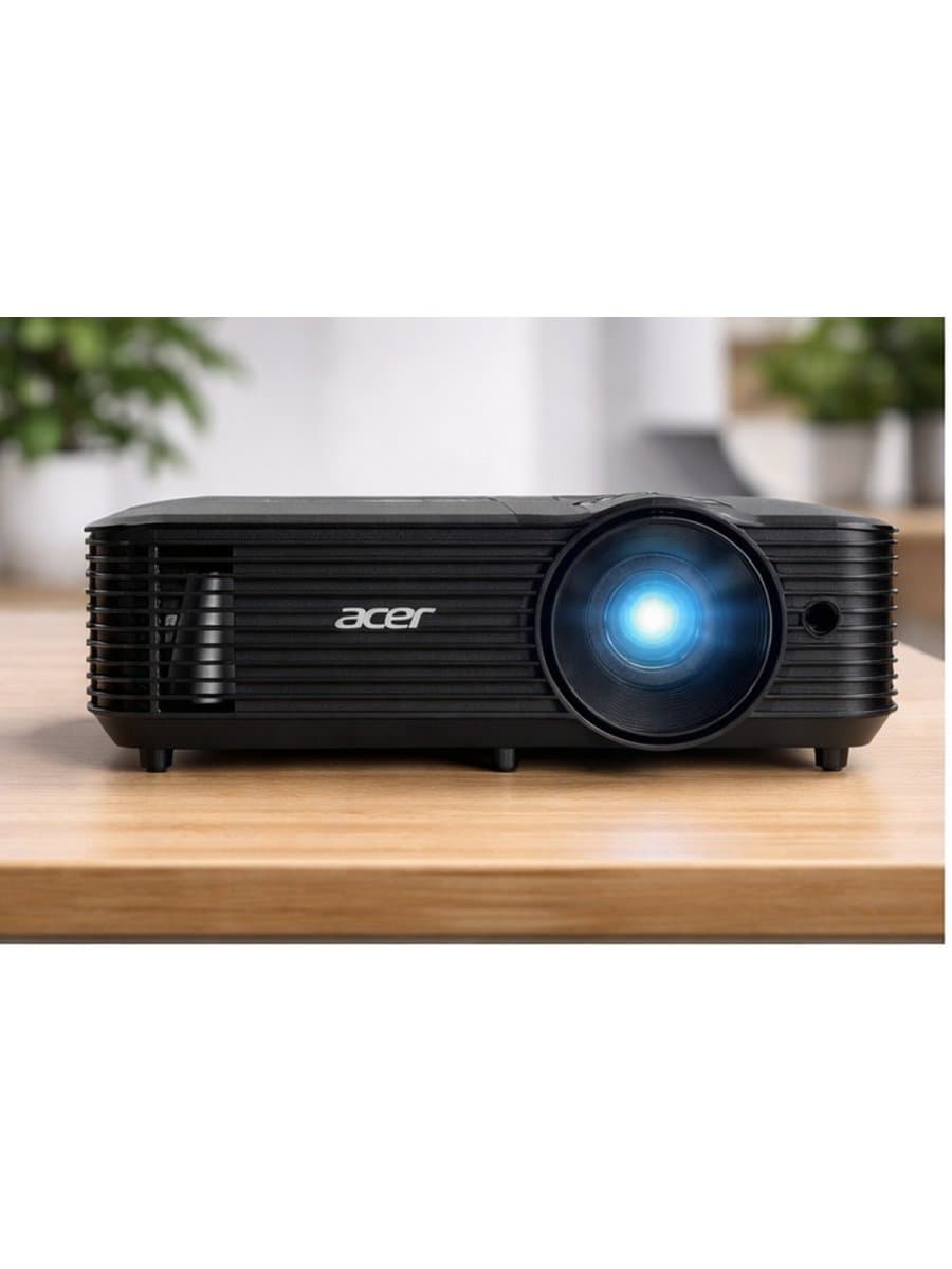 Проектор Acer X1128H DLP, SVGA 800 x 600 (1920 x 1200 max), 4.800 Lumens, 20.000 - 1, BluelightShield™, VGA, RCA, stereo mini jack, Black