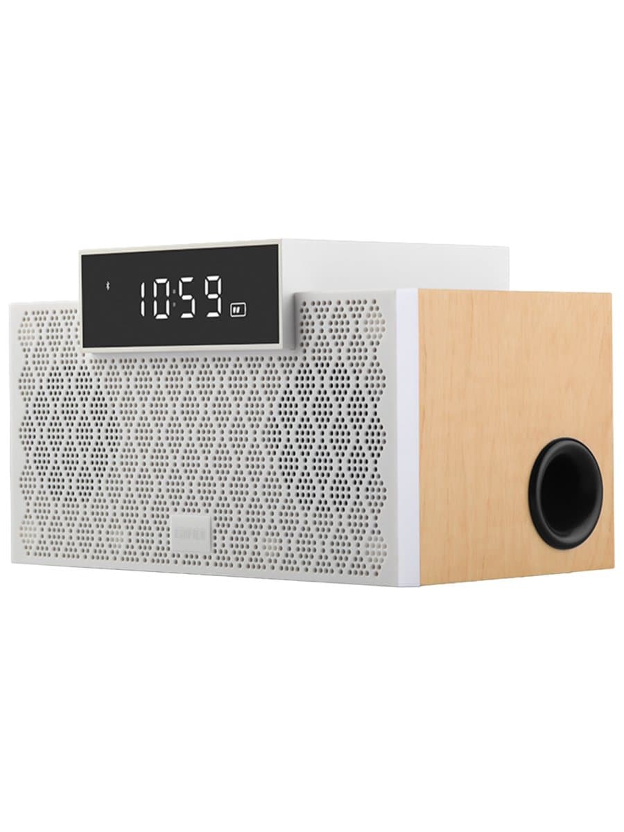 Беспроводная колонка Edifier MP260, wooden enclosure, 4W+4W+12W Subwoofer, L/R: 1.75 incH, SW: 2.75 incH, ? 80dB(A), Bluetooth v5.0, часы, будильник, AUX, USB, 2500mAH, 7 часов звучания, 53Hz-18000Hz, 192.5mm?113mm?115mm, 1.5kg, белый