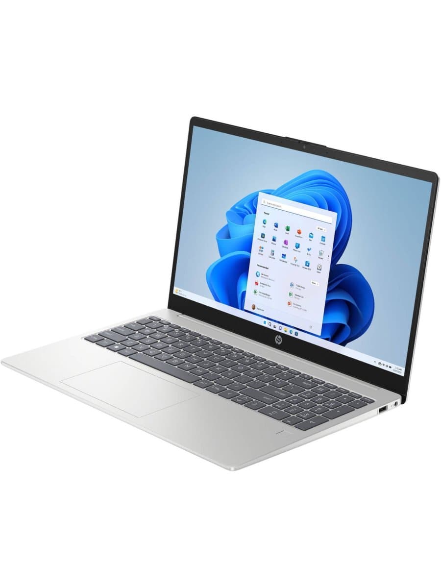 Ноутбук HP 15-FD0133 Intel Core i3-N305, 16GB DDR4, 512GB SSD m2 NVMe, 15.6" FHD IPS, Type-C, HDMI, Wi-Fi, BT, WIN11H, скан. отп. пальцев, ENG-RUS, серебро[B4KT4UA#ABA]