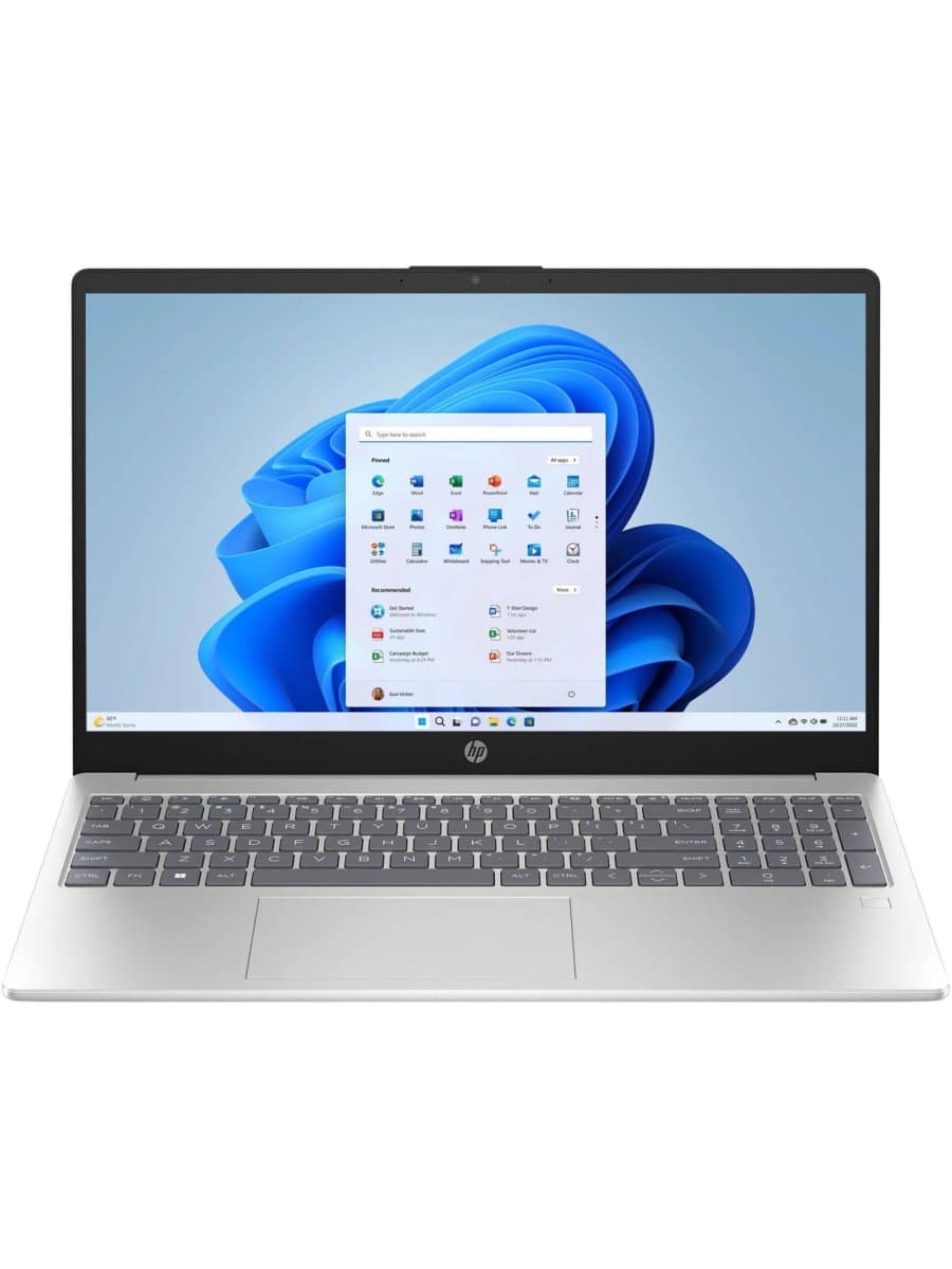 Ноутбук HP 15-FD0133 Intel Core i3-N305, 8GB DDR4, 256GB SSD m2 NVMe, 15.6" FHD IPS, Type-C, HDMI, Wi-Fi, BT, WIN11H, скан. отп. пальцев, ENG-RUS, серебро[B4KT4UA#ABA]