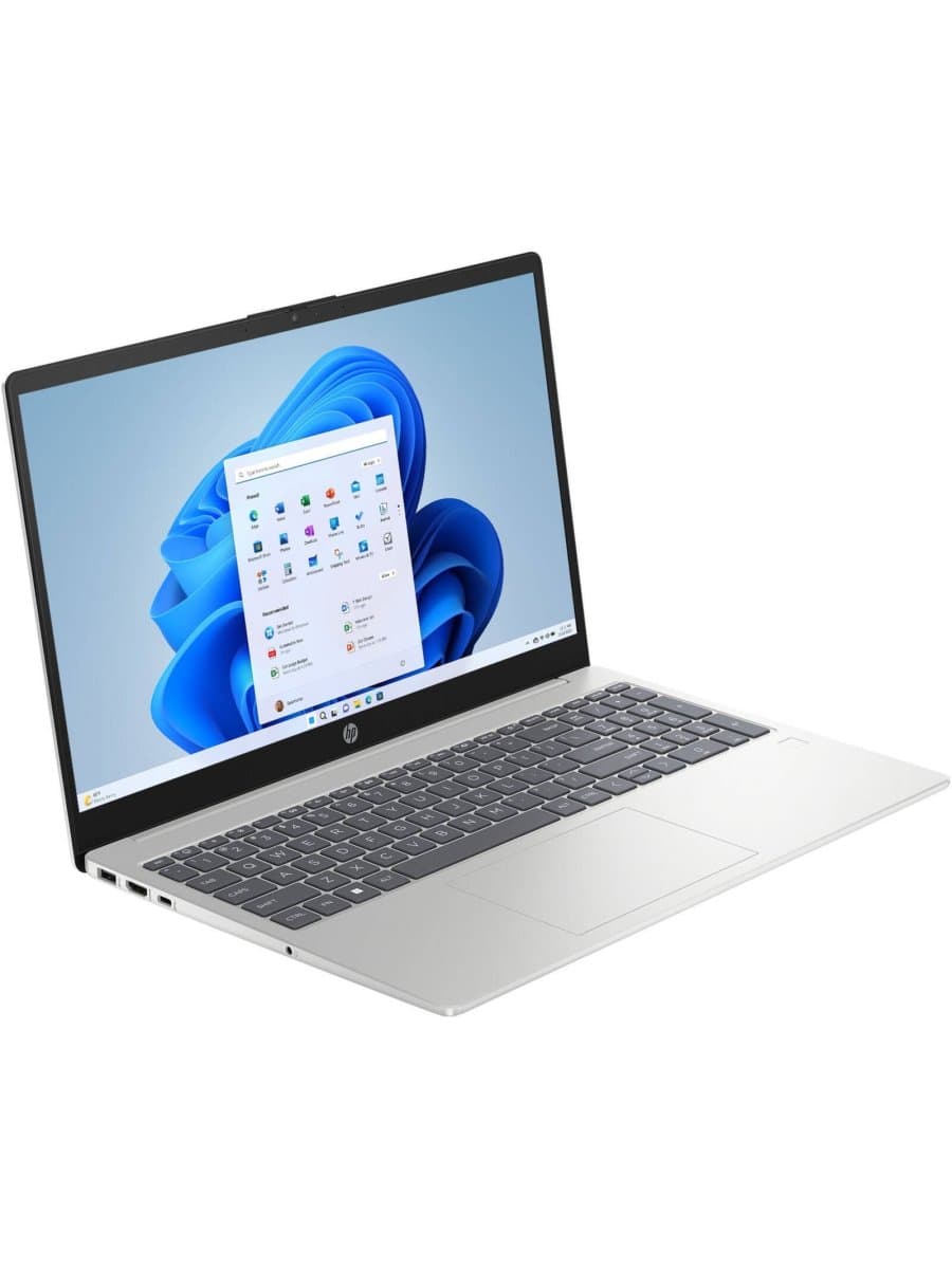 Ноутбук HP 15-FD0133 Intel Core i3-N305, 8GB DDR4, 256GB SSD m2 NVMe, 15.6" FHD IPS, Type-C, HDMI, Wi-Fi, BT, WIN11H, скан. отп. пальцев, ENG-RUS, серебро[B4KT4UA#ABA]