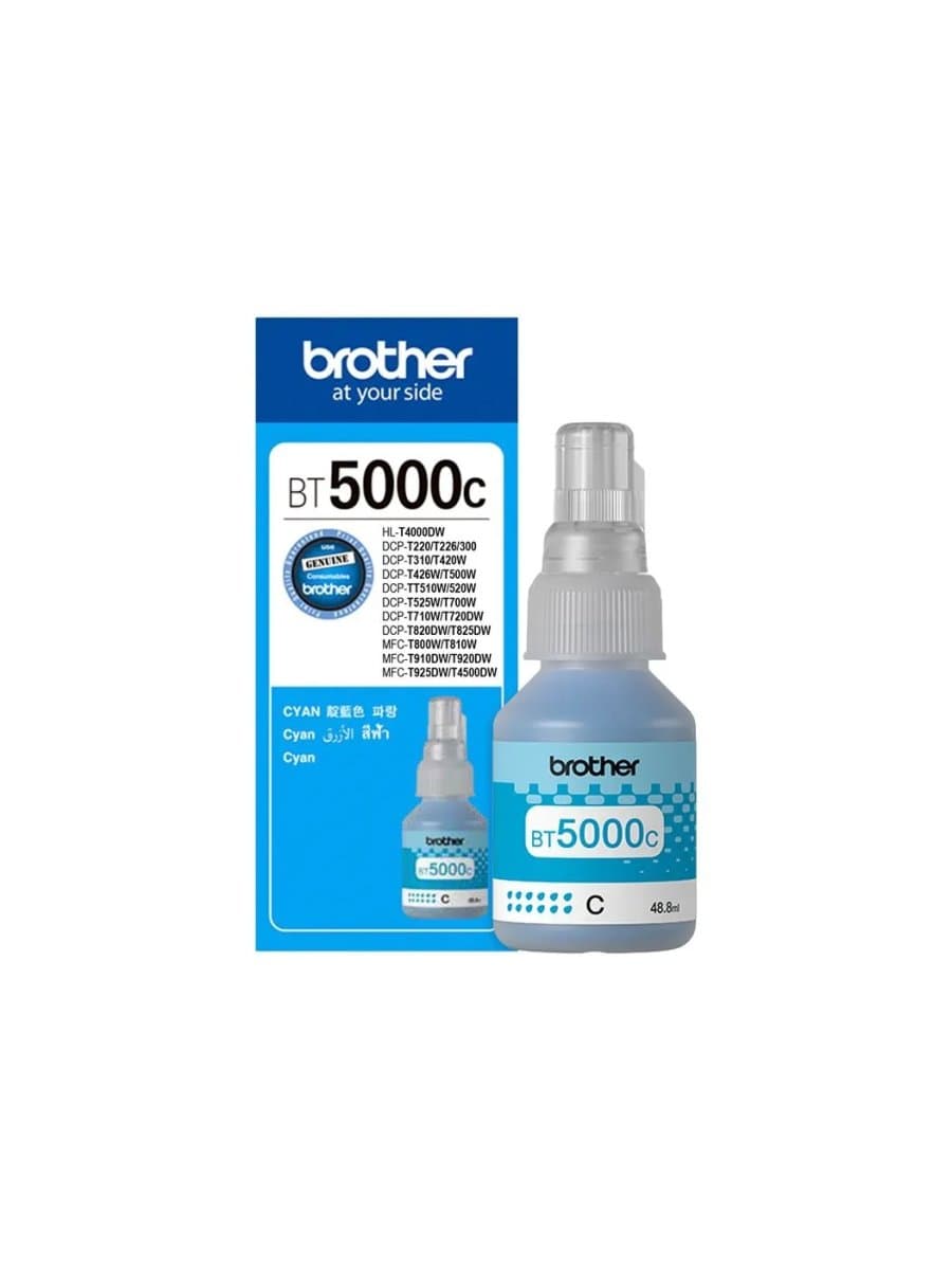 Краска Brother (BT5000C) Cyan 48.8 ml Cartridge for ink printer DCP-T520W/ T520/T420/T500W/T820/T310/T710/T225/T510/T720/T420W/T300/T700W