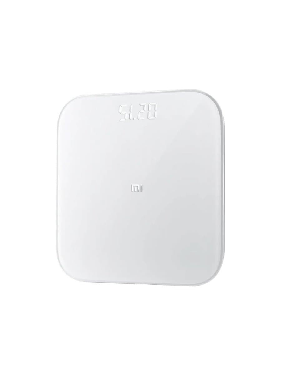 Умные весы Xiaomi Mi Smart Scale 2: высокоточный датчик из марганцевой стали (шаг 50 г), LED-дисплей, закаленное стекло, Bluetooth 5.0, расчет BMI и тест на баланс, до 16 пользователей, белый [NUN4056GL]
