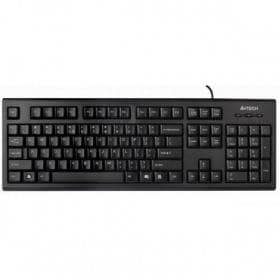 Клавиатура A4Tech KR-85, мембранная, 104btns, USB, COMFORT ROUND EDGE KEYBOARD рус/англ/кырг, 1.5m, Черный -Т